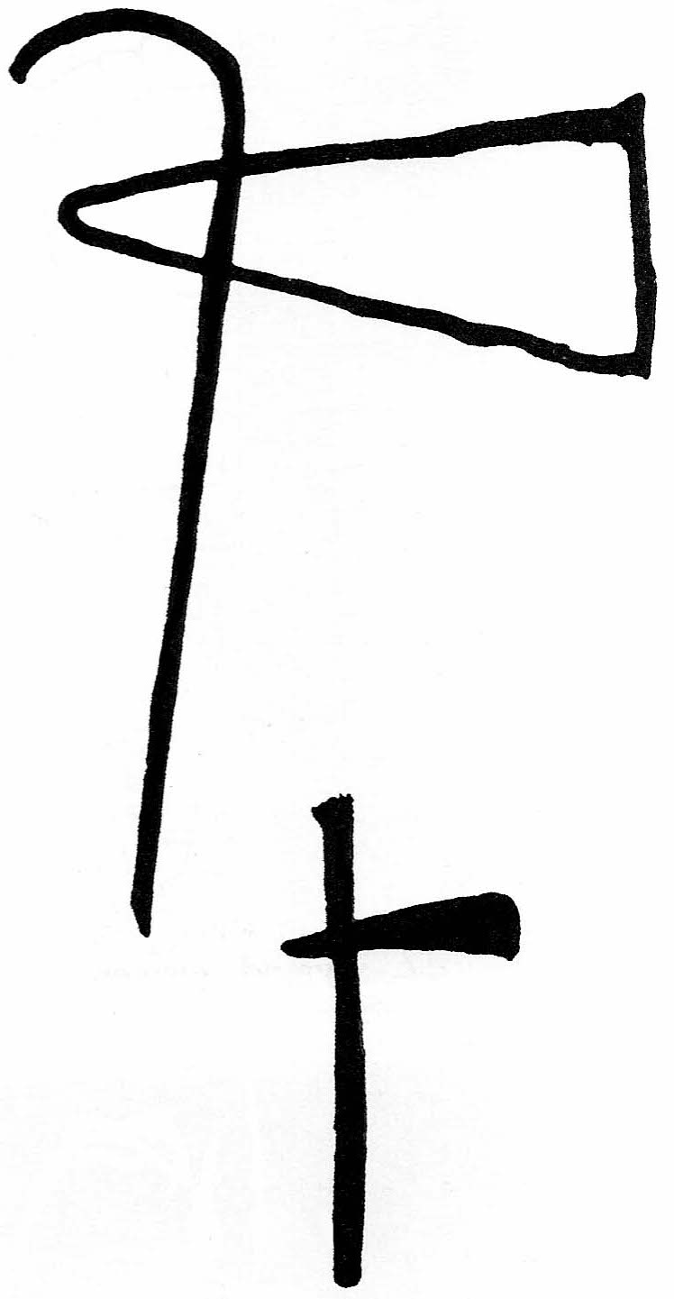 Dessins de haches emmanch�es
