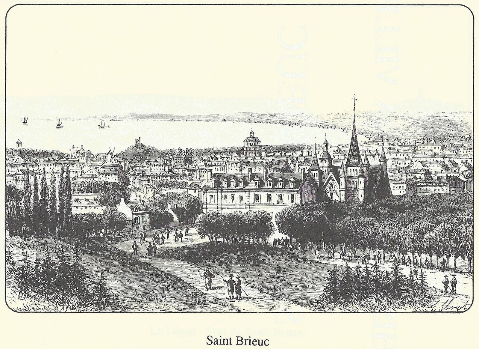 Saint Brieuc Panorama Est Lamarre 1884