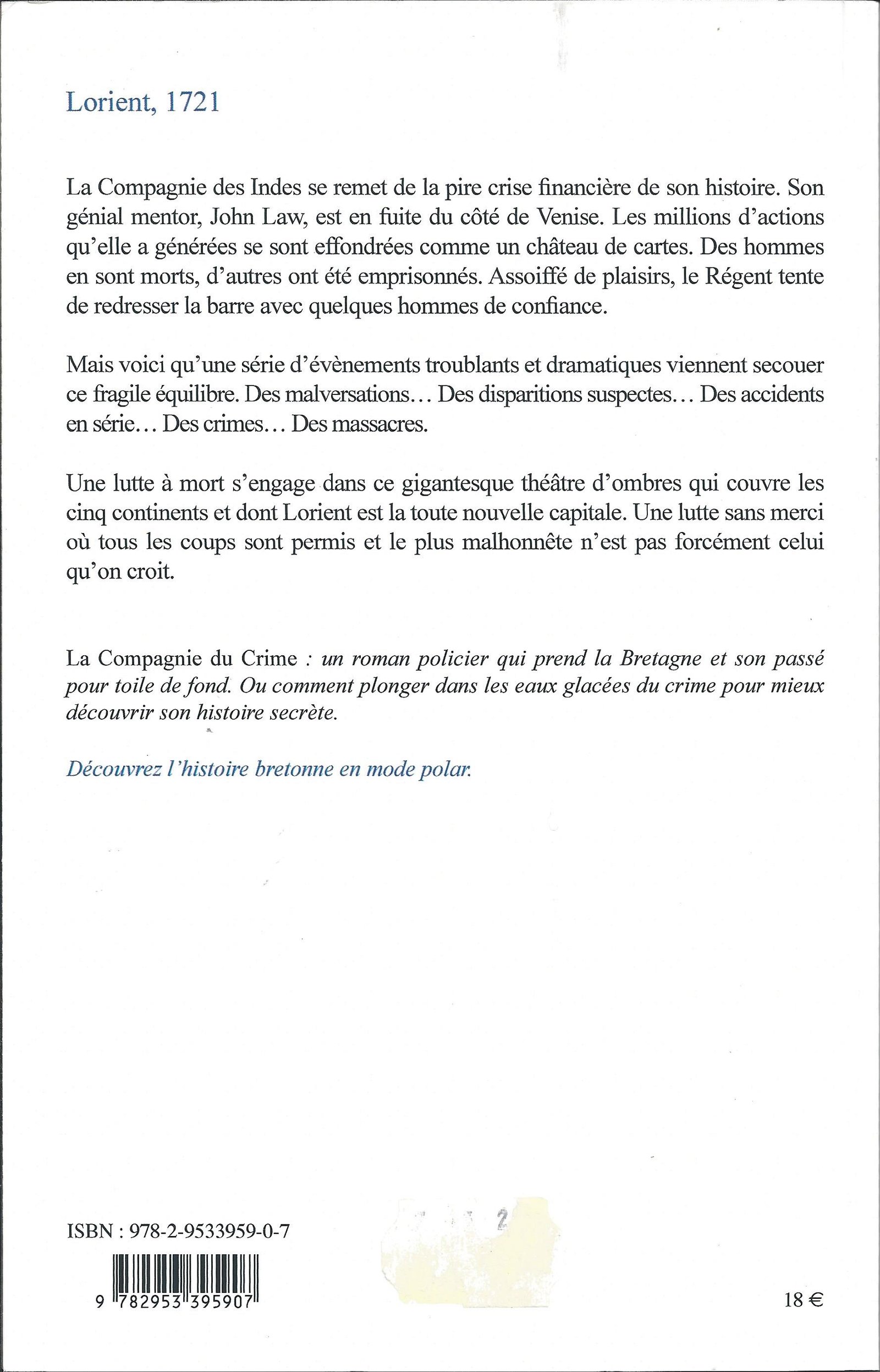 Bargain La Compagnie du crime Quatre de couv