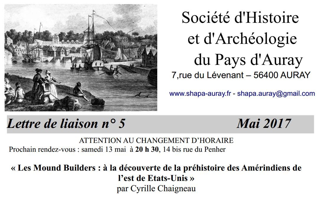 SHAPA Auray Lettre mai 2017