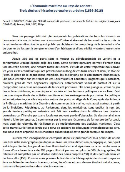 Lconomie maritime au pays de Lorient  Crino Le Boudec